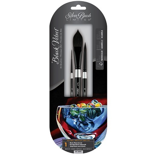SILVER BRUSH BLACK VELVET SET 3 PENNELLI SERIE WC-3000S