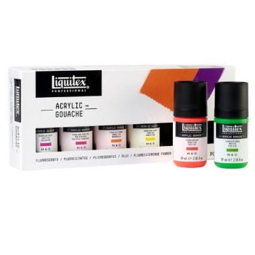 LIQUITEX ACRYLIC GOUACHE SET 6 COLORI FLUORESCENTI