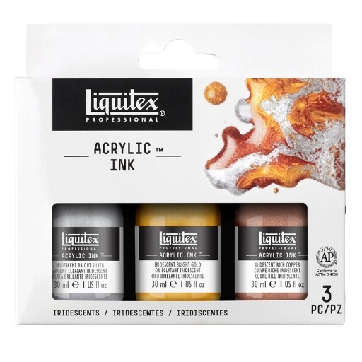 LIQUITEX ACRYLIC INK SET 3 TINTAS ACRÍLICAS IRIDISCENTES