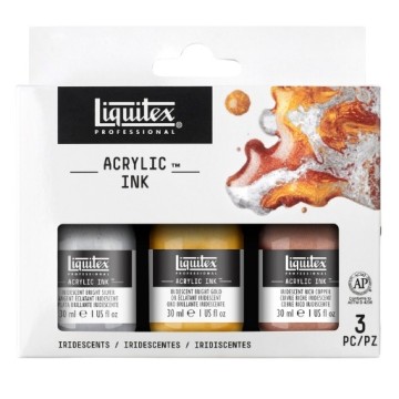 LIQUITEX ACRYLIC INK SET 3 INCHIOSTRI ACRILICI IRIDESCENTI