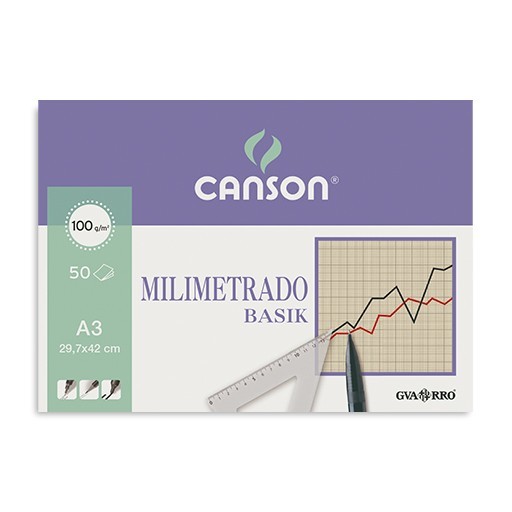 CANSON GUARRO BASIK MINI SET CARTA MILLIMETRATA 100 G 