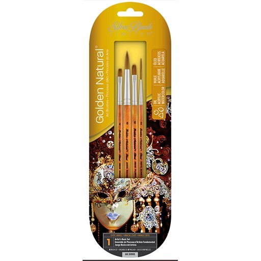 SILVER BRUSH GOLDEN NATURAL SET 4 PINSEL SERIE GN2090S