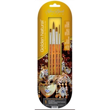 SILVER BRUSH GOLDEN NATURAL SET 4 PENNELLI SERIE GN2090S