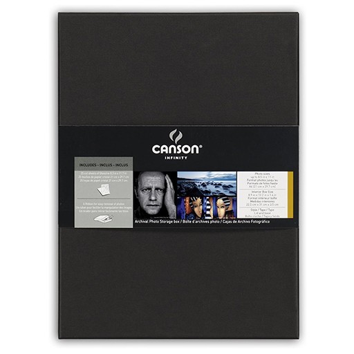 CANSON INFINITY PHOTO STORAGE - SCATOLA DI ARCHIVIAZIONE CON 25 FOGLI DI CARTA GLASSINE