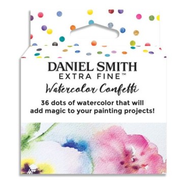 DANIEL SMITH CONFETTI DOT CARDS - SCATOLA CAMPIONI DI ACQUERELLO SU CARTA CON 36 COLORI