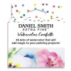 DANIEL SMITH WATERCOLOUR CONFETTI DOT CARDS IN A BOX - 36 COLOURS