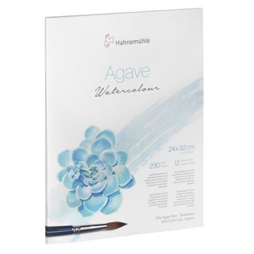 HAHNEMÜHLE AGAVE WATERCOLOUR CARTA PER ACQUERELLO 70% FIBRA AGAVE 30% COTONE 290 G