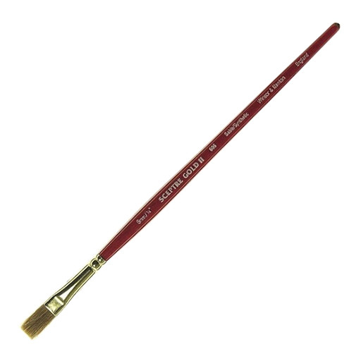 WINSOR & NEWTON SCEPTRE GOLD II AQUARELLPINSEL EIN-STRICH SYNTHETISCH KURZER STIEL SERIE 606