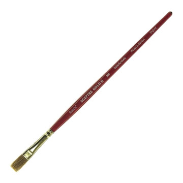 WINSOR & NEWTON SCEPTRE GOLD II ONE STROKE PENNELLO PER ACQUERELLO FIBRA SINTETICA MANICO CORTO SERIE 606