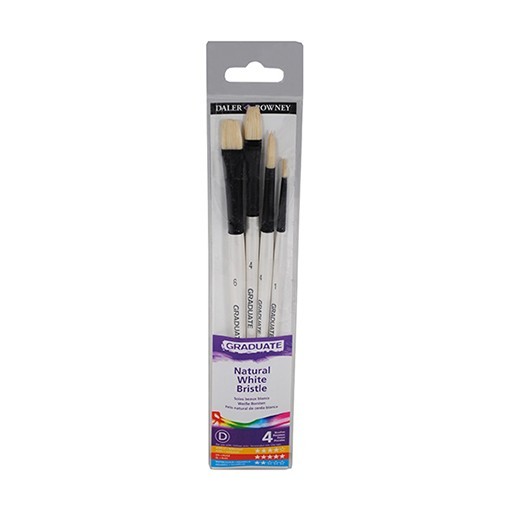 DALER ROWNEY GRADUATE SET 4 PENNELLI SETOLA NATURALE MANICO CORTO