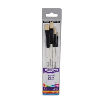 DALER ROWNEY GRADUATE SET 4 PINCELES PELO DE CERDA MANGO CORTO
