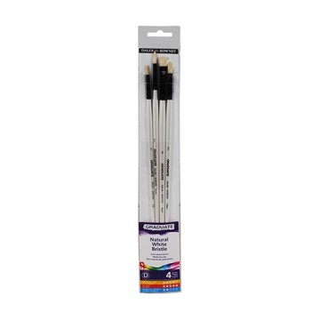 DALER ROWNEY GRADUATE SET 4 PENNELLI SETOLA NATURALE MANICO LUNGO