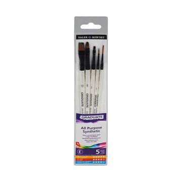 DALER ROWNEY GRADUATE SET 5 PINCELES CLASSIC SINTÉTICOS MANGO CORTO
