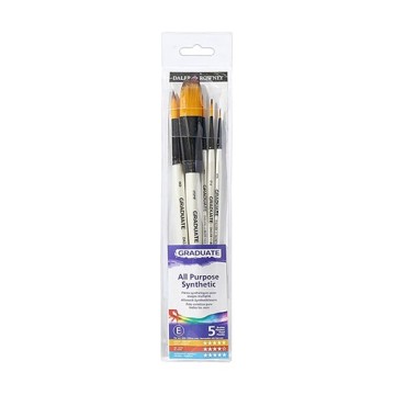 DALER ROWNEY GRADUATE SET 5 PENNELLI PER PAESAGGIO IN ACQUERELLO FIBRA SINTETICA MANICO CORTO