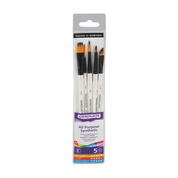 DALER ROWNEY GRADUATE SET 5 PINCELES SELECTION SINTÉTICOS MANGO CORTO
