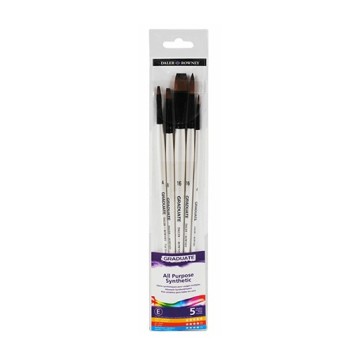 DALER ROWNEY GRADUATE SET 5 PENNELLI FIBRA SINTETICA MANICO LUNGO
