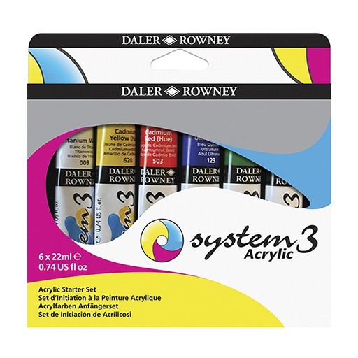 DALER ROWNEY SYSTEM 3 ORIGINAL SET D'INITIATION À LA PEINTURE ACRYLIQUE