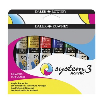 DALER ROWNEY SYSTEM 3 ORIGINAL SET STARTER COLORI ACRILICI