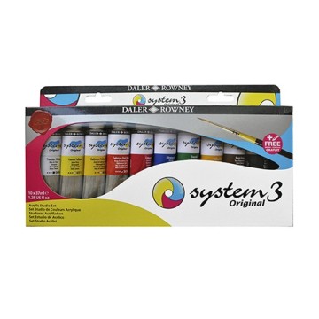 DALER ROWNEY SYSTEM 3 ORIGINAL SET STUDIO COLORI ACRILICI