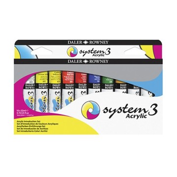 DALER ROWNEY SYSTEM 3 ORIGINAL SET INTRODUTTIVO COLORI ACRILICI