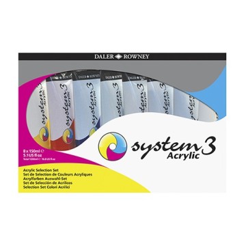 DALER ROWNEY SYSTEM 3 ORIGINAL SET JUMBO SELECTION COLORI ACRILICI