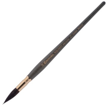 ESCODA AQUARIO GOLD PENNELLO TONDO BOMBATO VAIO PETIT GRIS MANICO CORTO SERIE 1140 - EDIZIONE SPECIALE JOSEPH ZBUKVIC