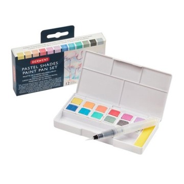 DERWENT PASTEL SHADES PAINT PAN SET 12 COLORI