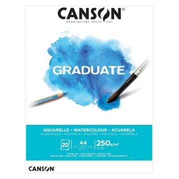 CANSON GRADUATE BLOCCO PER ACQUERELLO 250 G