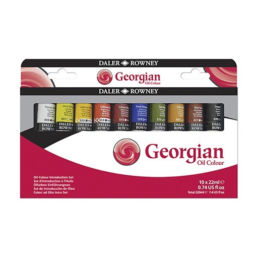 DALER ROWNEY GEORGIAN OIL PAINT INTRODUCTION SET OF 10 X 22 ML TUBES