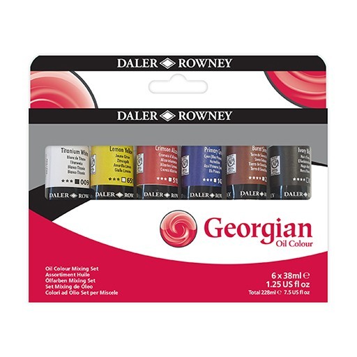 DALER ROWNEY GEORGIAN ÖLFARBE MIXING SET 6 X 38 ML TUBEN