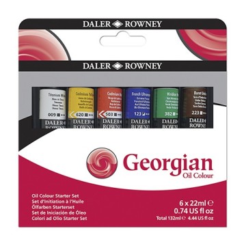 DALER ROWNEY GEORGIAN COLORI AD OLIO - SET STARTER 6 X 22 ML