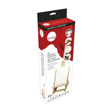 DALER ROWNEY SIMPLY CREATIVE EASEL SET CREATIVO COLORI AD OLIO CON CAVALLETTO
