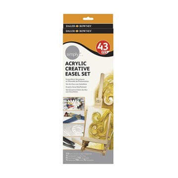 DALER ROWNEY SIMPLY ACRYLIC SET CREATIVE EASEL COLORI ACRILICI