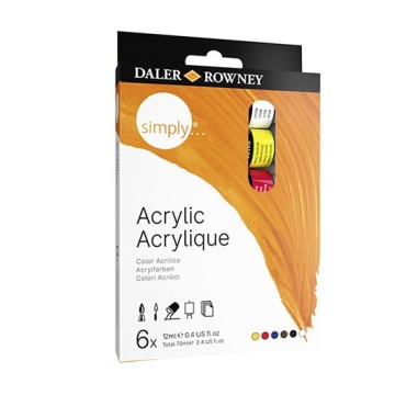 DALER ROWNEY SIMPLY COLORI ACRILICI SET COLORI DI BASE