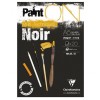 CLAIREFONTAINE PAINT ON NOIR MIXED MEDIA BLOCK SCHWARZ 250 G