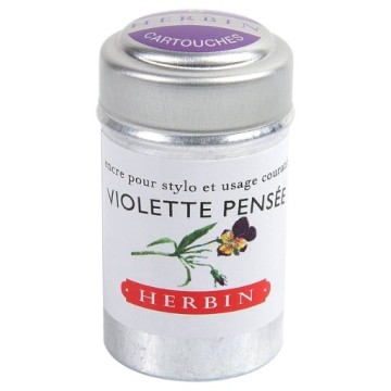 HERBIN WRITING AND DRAWING TRADITIONAL INK - 6 CARTUCCE D'INCHIOSTRO PER DISEGNO E SCRITTURA IN SCATOLA DI METALLO