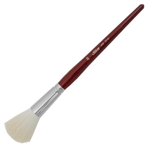 SILVER BRUSH ROUND MOP BRUSH WHITE GOAT HAIR SHORT HANDLE SERIES 5518S