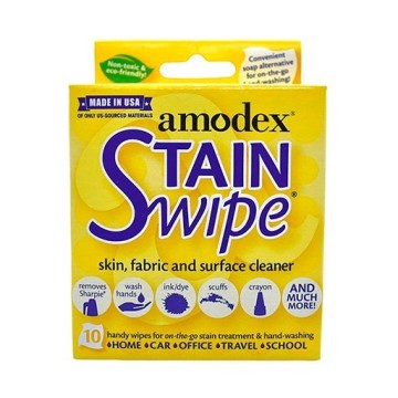 AMODEX STAIN SWIPES SMACCHIATORE IN SALVIETTE PER LA RIMOZIONE DI MACCHIE E INCHIOSTRI