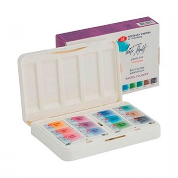 WHITE NIGHTS SCATOLA ACQUERELLI 12 GODET COLORI PASTELLO - EDIZIONE LIMITATA