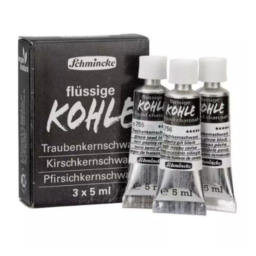 SCHMINCKE SET DE FUSAIN LIQUIDE - PÊCHE - CERISE - RAISIN