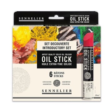 SENNELIER SCATOLA CARTONE 6 OIL STICK COLORI DI BASE