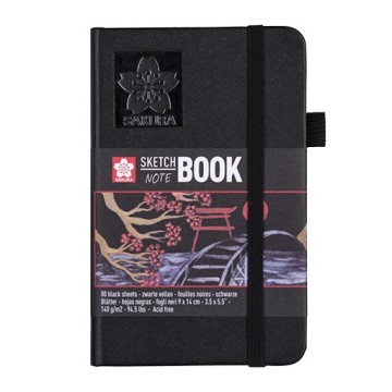 SAKURA SKETCHBOOK NOTE TACCUINO A CARTA NERA