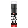 SAKURA PIGMA BRUSH BLACK SET OF 3 BRUSH PENS