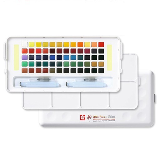 SAKURA KOI WATER COLORS POCKETBOX STUDIO SET ACQUERELLI 60 COLORI