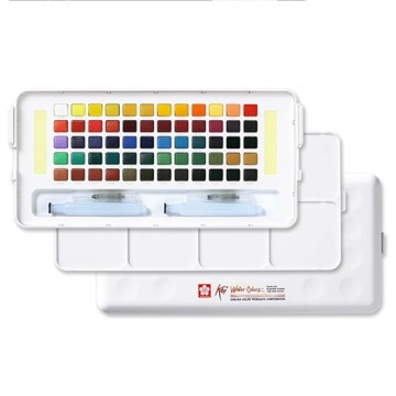 SAKURA KOI WATER COLORS POCKETBOX STUDIO SET ACQUERELLI 60 COLORI