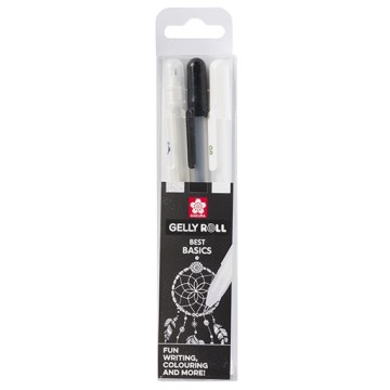 SAKURA GELLY ROLL SET BEST BASICS - PENNE GEL COLORI NERO - BIANCO - TRASPARENTE