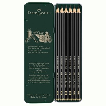 FABER-CASTELL PITT GRAPHITE MATT SCATOLA METALLO 6 MATITE