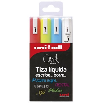 UNI CHALK MARKER CONFEZIONE DI MARCATORI A GESSO ASSORTITI 1.8-2.5 MM