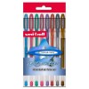 UNI BALL SIGNO NOBLE METAL SET 8 BOLÍGRAFOS SURTIDOS 0,8 MM TINTA DE GEL
