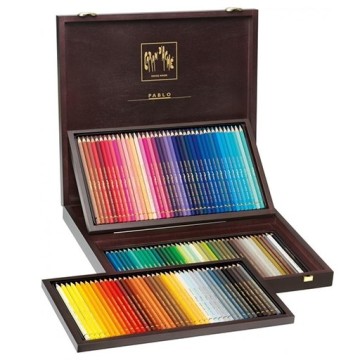 CARAN D'ACHE PABLO 120 MATITE COLORATE PERMANENTI IN SCATOLA DI LEGNO